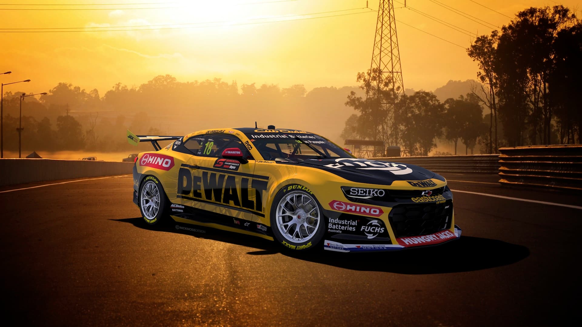 T18 2025 CAMARO Livery Design FINAL UPDATE (ADP -18 DEWALT) 12-05-25 (DARWIN SPEC) PROMO PIC V2 FRONT 3-4 L