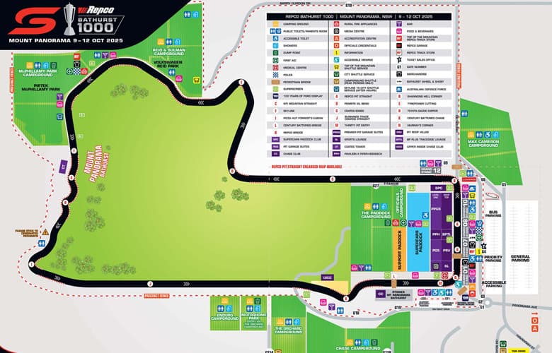 Bathurst Track Map