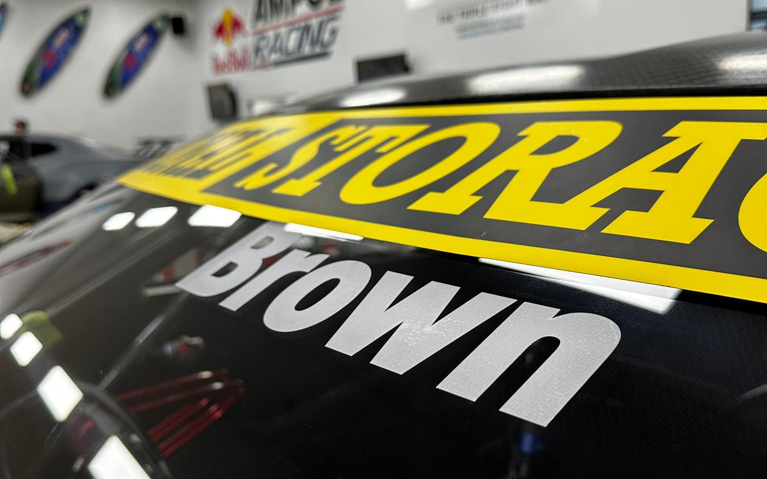 brown triple eight 2024 windscreen