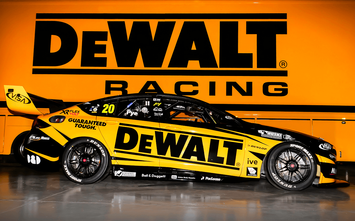 DEWALT backing for Pye at Team 18 | Supercars